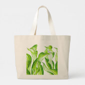 'Hosta met de Mosta' op een Canvas tas (Achterkant)
