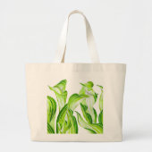 'Hosta met de Mosta' op een Canvas tas (Voorkant)