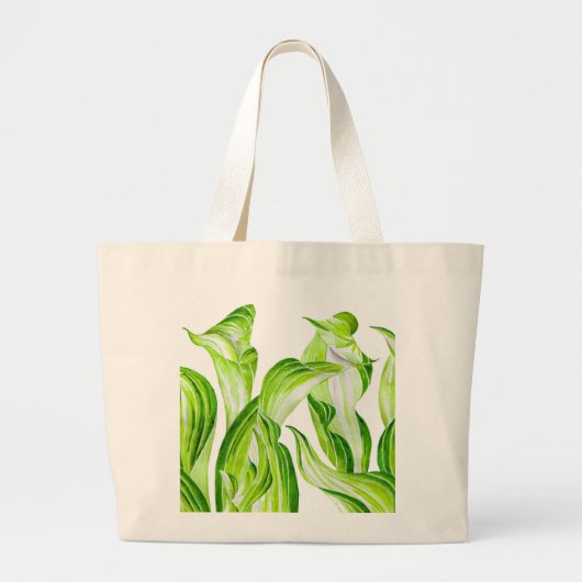 'Hosta met de Mosta' op een Canvas tas (Voorkant)