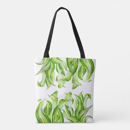 'Hosta met de Mosta' op een Canvas tas (Achterkant)