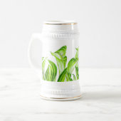 'Hosta met de Mosta' op een Stein Bierpul (Voorkant links)