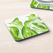 'Hosta met de Mosta' op Onderzetters Set (Linkerzijde)