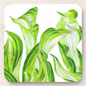 'Hosta met de Mosta' op Onderzetters Set (Voorkant)