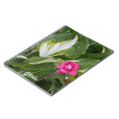 Hosta Plant en Roze Azalea Bloemen Notitieboek (Linkerzijde)