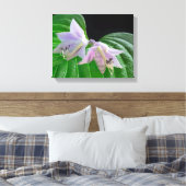 Hosta Plant Leaf en Flowers Canvas Afdruk (Insitu (Slaapkamer))