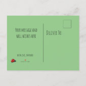 Hosta Planten en lieveheersbeestjes Uitnodiging Briefkaart (Achterkant)