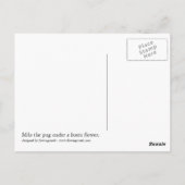 Hosta Pug Briefkaart (Achterkant)