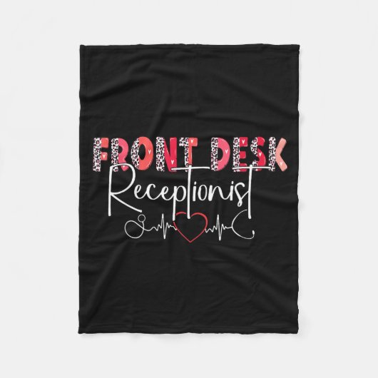 Hostal Receptionist Office Valentine Nursing Tee W Fleece Deken (Voorkant)