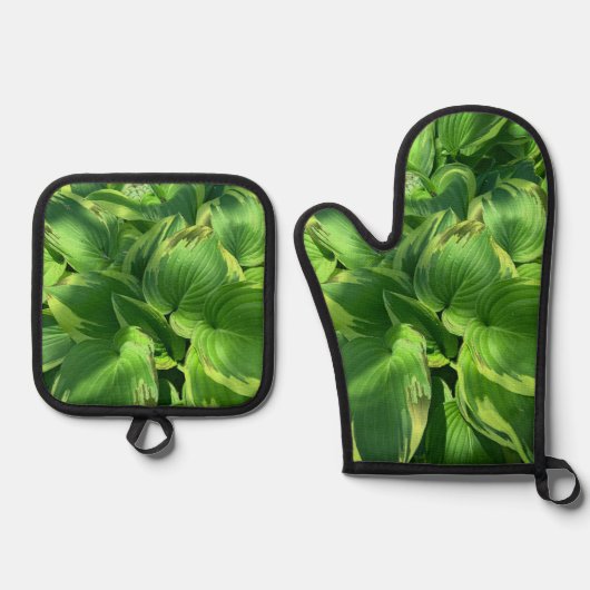 "Hostas" Ovenwant & Pannenlap Set (Voorkant)