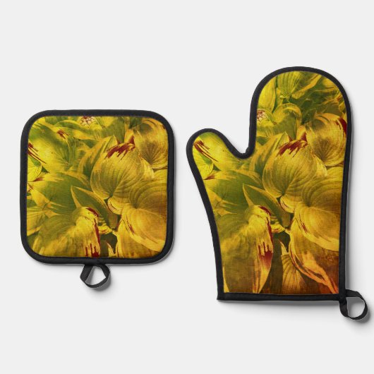 "Hostas" Ovenwant & Pannenlap Set (Voorkant)