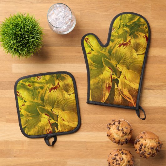 "Hostas" Ovenwant & Pannenlap Set (Top down)