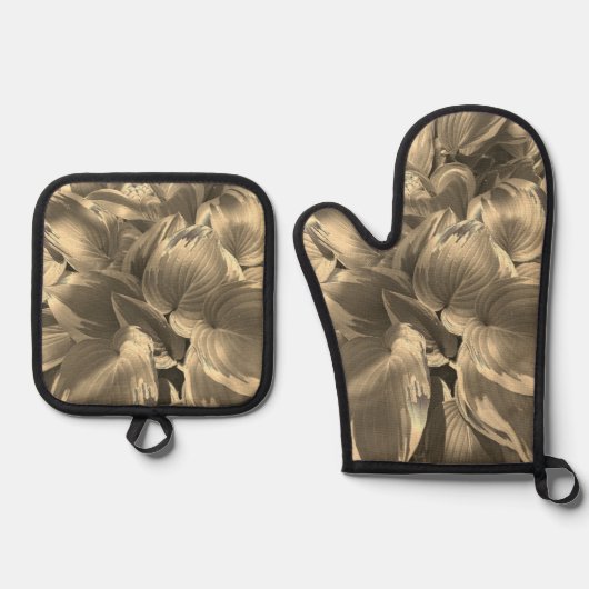 "Hostas" Ovenwant & Pannenlap Set (Voorkant)