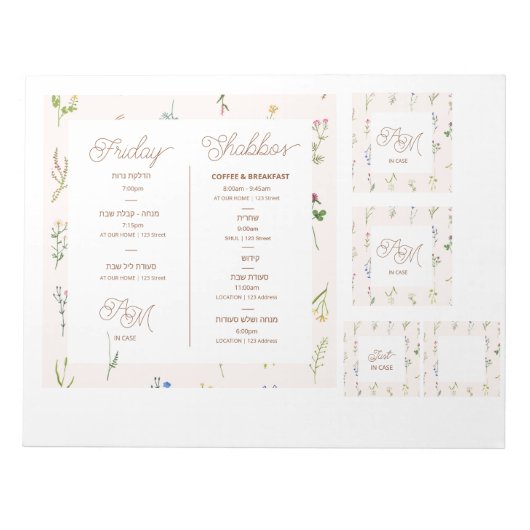 Hostess Box Custom Inside Hoesje - Routebeschrijvi Notitieblok (Voorkant)