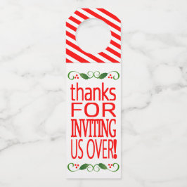 Hostess Cadeau Bedankt voor het uitnodigen van ons Flessenhanger