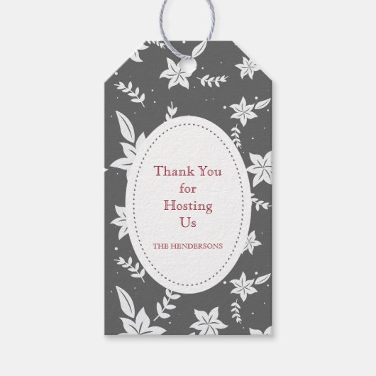 Hostess dank u cadeau Labels Cadeaulabel (Voorkant)