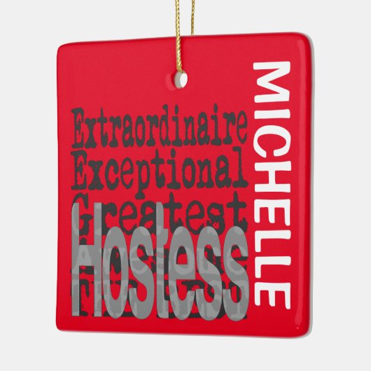 Hostess Extraordinaire CUSTOM Keramisch Ornament (Links)