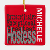 Hostess Extraordinaire CUSTOM Keramisch Ornament (Voorkant)