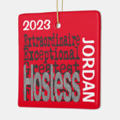 Hostess Extraordinaire CUSTOM Keramisch Ornament (Links)