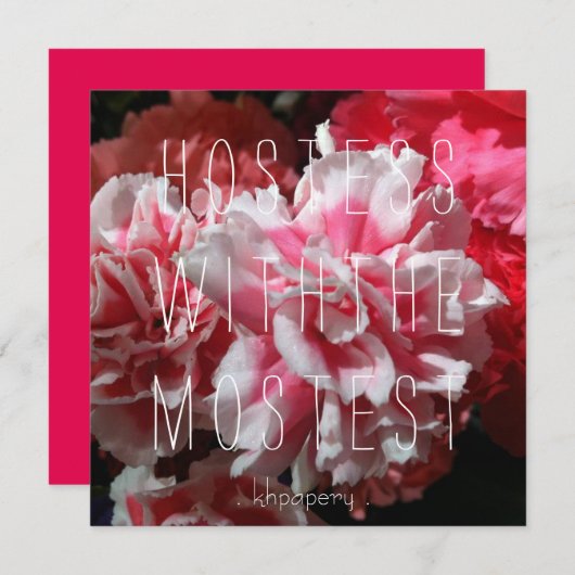 Hostess met de meeste! bedankkaart kaart (Voorkant / Achterkant)