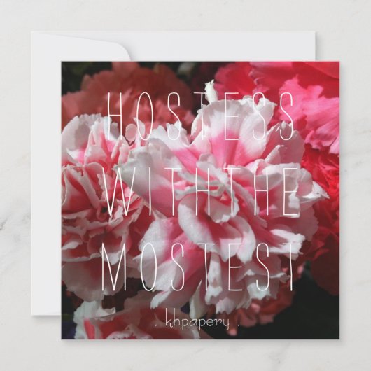 Hostess met de meeste! bedankkaart kaart (Voorkant)