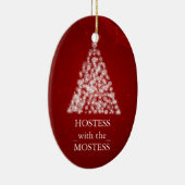 Hostess met de meeste kerstdagen keramisch ornament (Rechts)