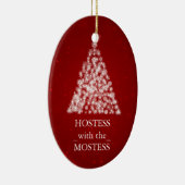 Hostess met de meeste kerstdagen keramisch ornament (Rechts)
