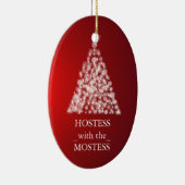 Hostess met de meeste kerstdagen keramisch ornament (Rechts)