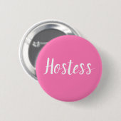 Hostess Roze Bruidsfeest Cadeaus Bruiloften Knop Ronde Button 5,7 Cm (Voorkant /achterkant)