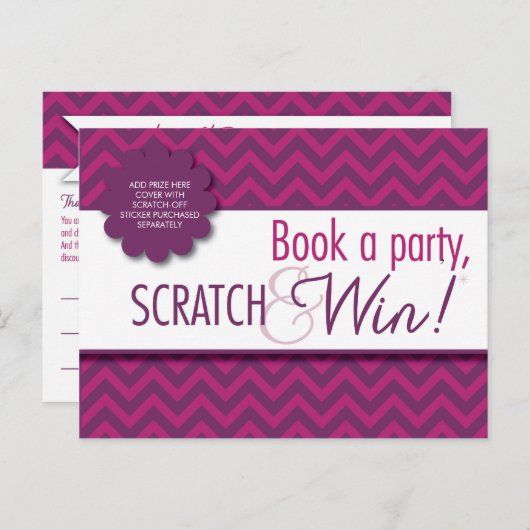 Hostess Scratcher/Postcard-IN-HOME-instructies Briefkaart (Voorkant / Achterkant)