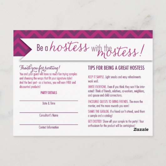 Hostess Scratcher/Postcard-IN-HOME-instructies Briefkaart (Achterkant)