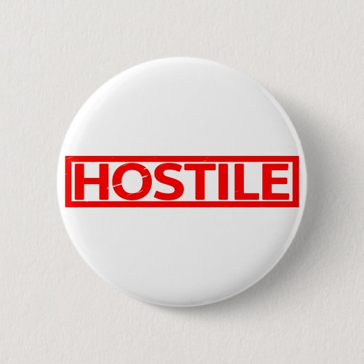 Hostile Stamp Ronde Button 5,7 Cm (Voorkant)