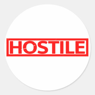 Hostile Stamp Ronde Sticker