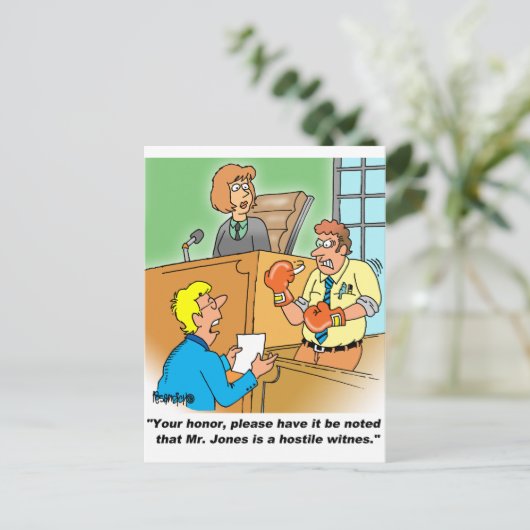 HOSTILE WITNESS BRIEFKAART (Staand voorkant)