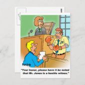 HOSTILE WITNESS BRIEFKAART (Voorkant / Achterkant)