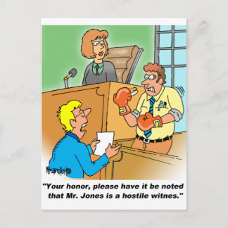 HOSTILE WITNESS BRIEFKAART