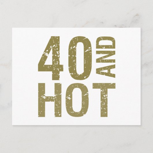 Hot 40th Birthday Briefkaart (Voorkant)