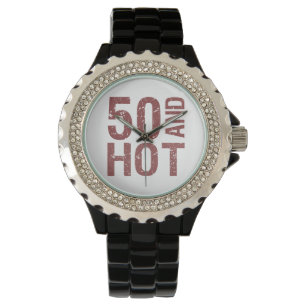 Hot 50th Birthday Horloge