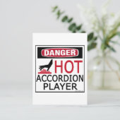 Hot Accordion-speler Briefkaart (Staand voorkant)