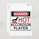 Hot Accordion-speler Briefkaart (Voorkant / Achterkant)