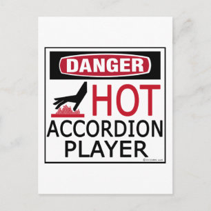 Hot Accordion-speler Briefkaart