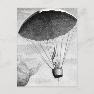 Hot Air Ballon , 18e eeuw Briefkaart