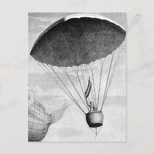 Hot Air Ballon , 18e eeuw Briefkaart (Voorkant)