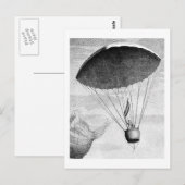 Hot Air Ballon , 18e eeuw Briefkaart (Voorkant / Achterkant)