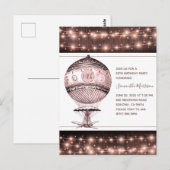  Hot Air ballon 50th Birthday Party Briefkaart (Voorkant / Achterkant)