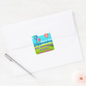 Hot Air ballon 6th Birthday Party Favor Sticker 2 (Envelop)