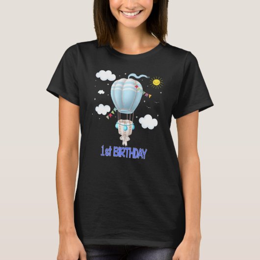 Hot Air ballon B Day Boy Party Group 2 T-shirt (Voorkant)