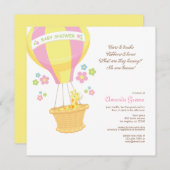 Hot Air Ballon Baby shower Innodiging Kaart (Voorkant / Achterkant)