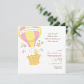 Hot Air Ballon Baby shower Innodiging Kaart (Staand voorkant)