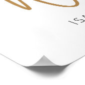 Hot-Air-ballon Baby shower WelkomstPoster Poster (Hoek)