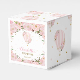 Hot Air ballon Blush Pink Floral Foto Bedankdoosjes